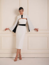 Contrast Flair Sleeve Dress